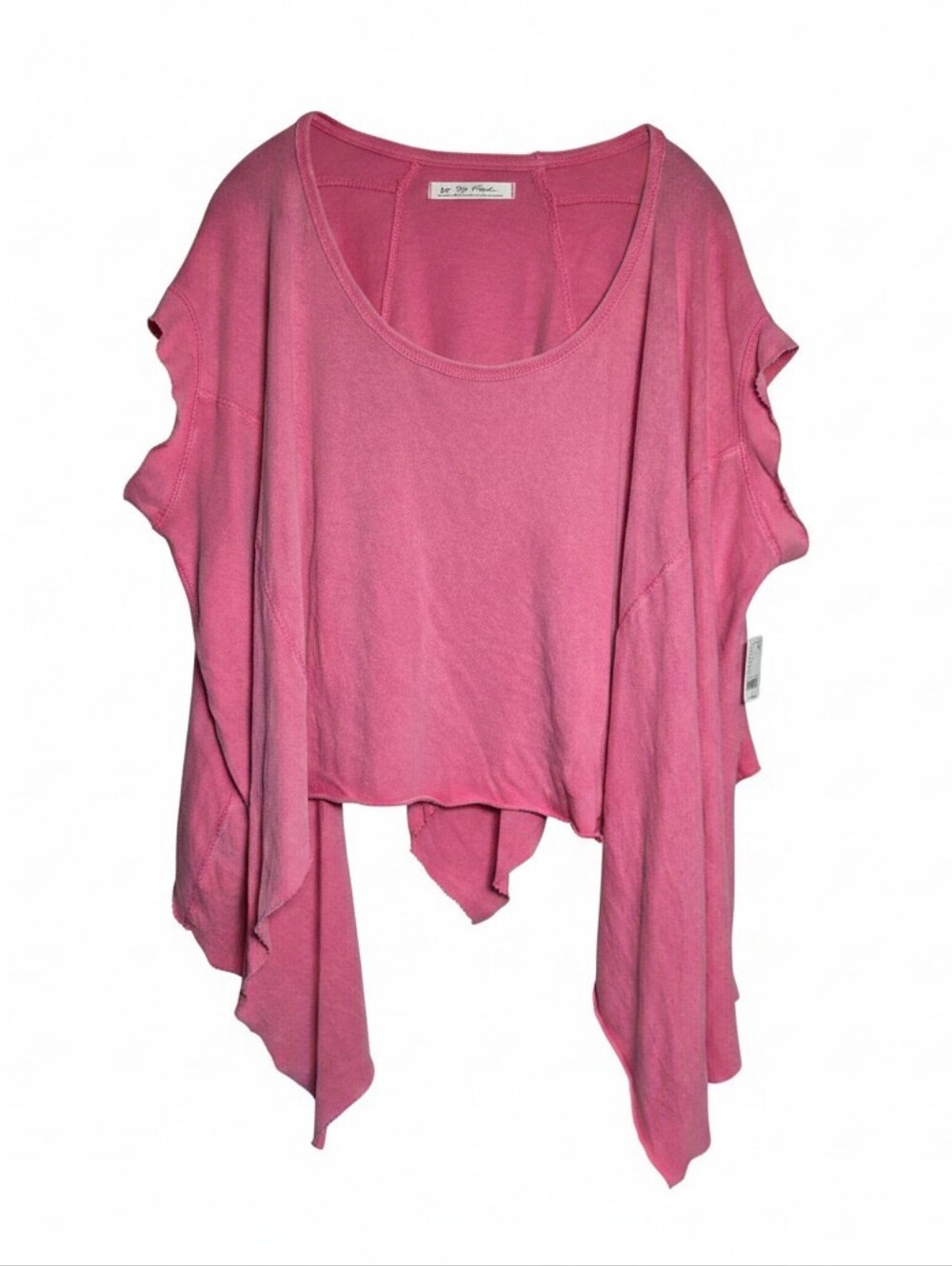 Free People We The Free Angel Tee Rose Pink Oversized Distressed M NWT - Picture 4 of 12